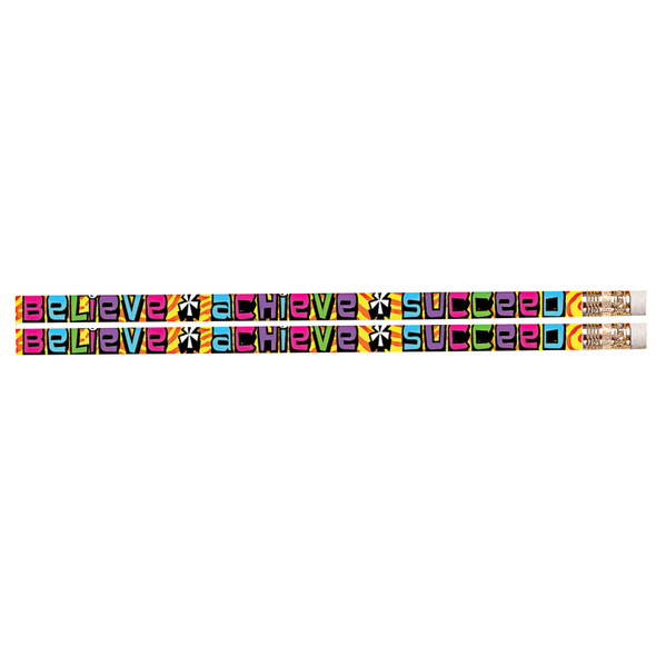 Believe Achieve Succeed Motivational Pencils, 12 Per Pack, 12 Packs Believe Achieve Succeed Motivational Pencils, 12 Per Pack, 12 Packs