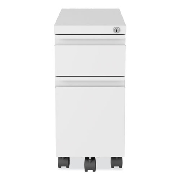 Zip Mobile Pedestal File, 2-Drawer: Box/File, Legal/Letter, White, 10 x 19.88 x 21.75