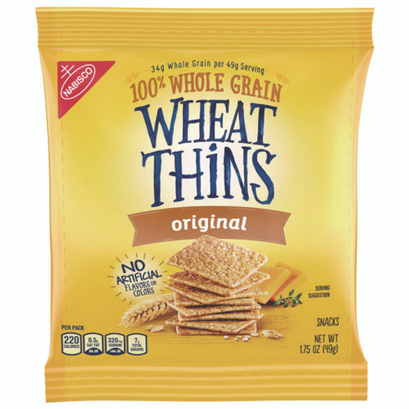 Wheat Thins Crackers, Original, 1.75 oz Bag, 72/Carton
