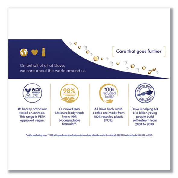 Dove Body Wash Deep Moisture, 11 oz, 6/Carton