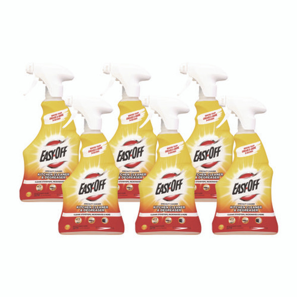 Kitchen Degreaser, Lemon Scent, 16 oz Spray Bottle, 6/Carton