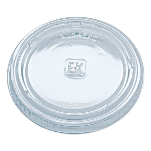 Portion Cup Lids, Fits 3.25 oz to 5.5 oz Portion Cups, Plastic, Clear, 2,500/Carton