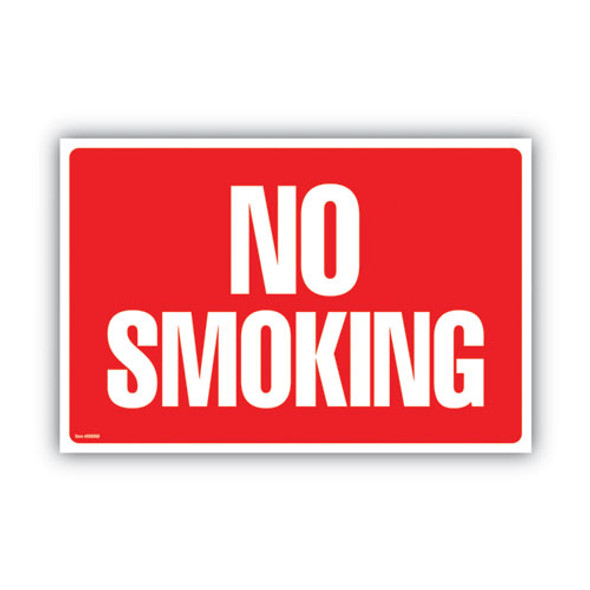 Two-Sided Signs, No Smoking/No Fumar, 8 x 12, Red
