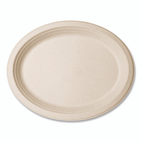 Nourish Molded Fiber Tableware, Compostable, Platter, Sugarcane, 8 x 10, White, 500/Carton Nourish Molded Fiber Tableware, Compostable, Platter, Sugarcane, 8 x 10, White, 500/Carton