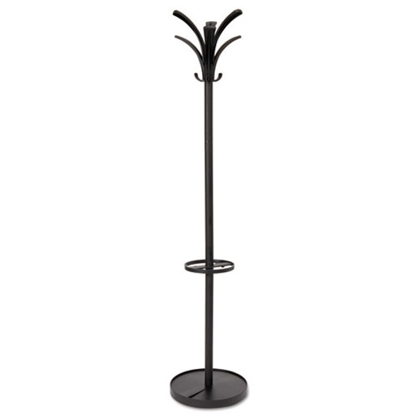 Brio Coat Stand, 13.75w x 13.75d x 66.25h, Black