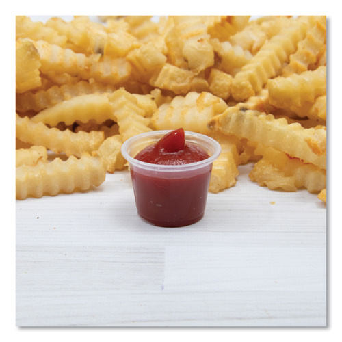 Conex Complements Portion/Medicine Cups, 1 oz, Plastic, Clear, 125/Bag, 20 Bags/Carton