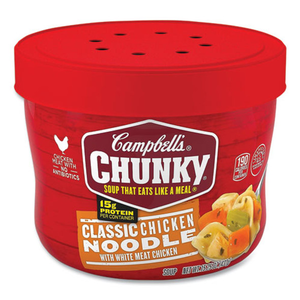 Chunky Classic Chicken Noodle Bowl,15.25 oz Bowl, 8/Carton