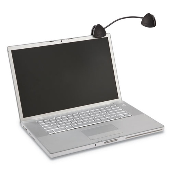 FlexClip Gooseneck Copyholder, Monitor/Laptop Mount, Plastic, Black