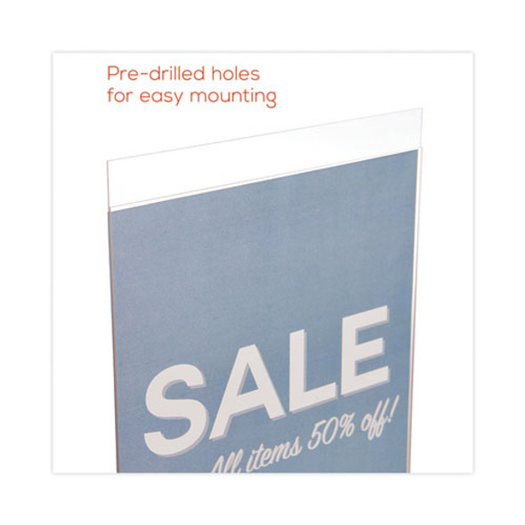 Classic Image Wall-Mount Sign Holder, Portrait, 8.5 x 11, Clear