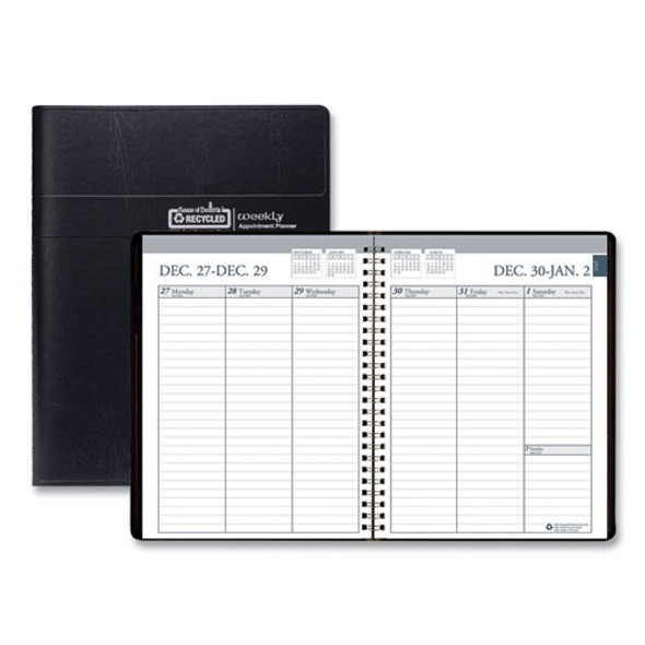 Recycled Weekly Appointment Book Ruled without Appointment Times, 8.75 x 6.88, Black Cover, 12-Month (Jan to Dec): 2025 Recycled Weekly Appointment Book Ruled without Appointment Times, 8.75 x 6.88, Black Cover, 12-Month (Jan to Dec): 2025