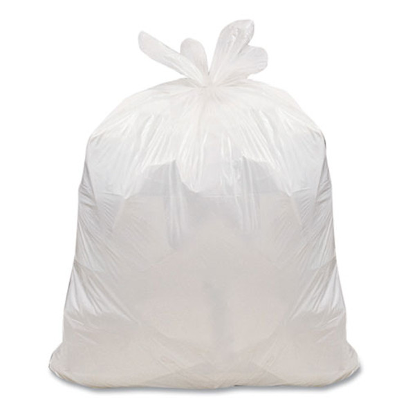 Super Value Pack Can Liners, 8 gal, 0.6 mil, 22" x 24", White, 130/Box