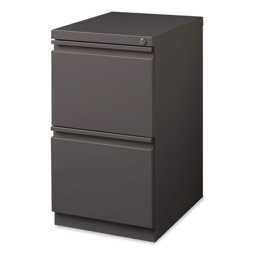 Full-Width Pull 20 Deep Mobile Pedestal File, 2-Drawer: File/File, Letter, Medium Tone, 15 x 19.88 x 27.75