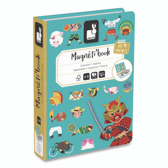 Magneti'books, History, 72 Pieces (12 Cards, 60 Magnetic Shapes), Ages 3 to 8