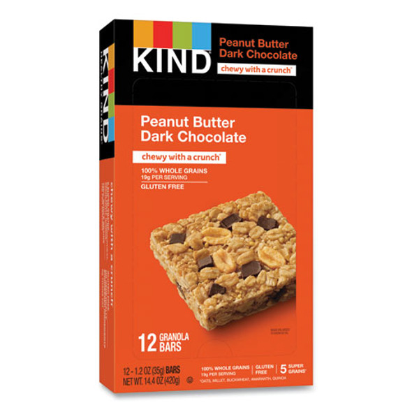 Healthy Grains Bar, Peanut Butter Dark Chocolate, 1.2 oz, 12/Box Healthy Grains Bar, Peanut Butter Dark Chocolate, 1.2 oz, 12/Box