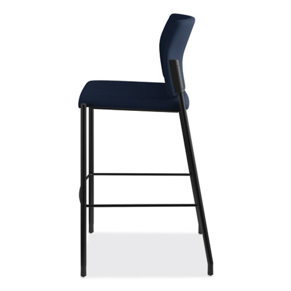 Accommodate Series Cafe Stool, Supports Up to 300 lb, 30" Seat Height, Navy Seat, Navy Back, Black Base Accommodate Series Cafe Stool, Supports Up to 300 lb, 30" Seat Height, Navy Seat, Navy Back, Black Base