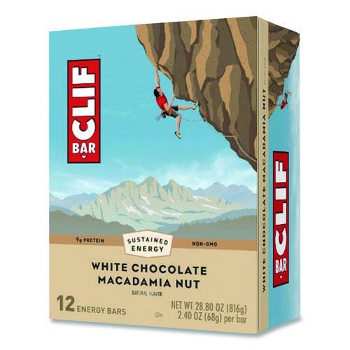 Energy Bar, White Chocolate Macadamia Nut, 2.4 oz Bar, 12 Bars/Box