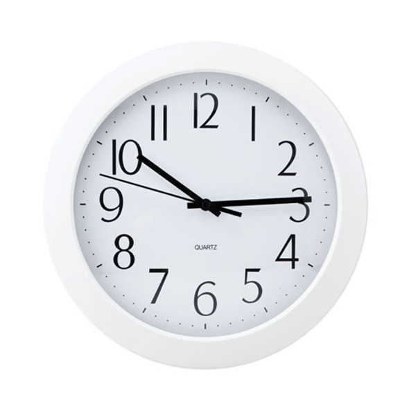 Whisper Quiet Clock, 12" Overall Diameter, White Case, 1 AA (sold separately)