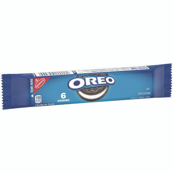 Oreo Cookies Single Serve Packs, Chocolate, 2.4 oz Pack, 6 Cookies/Pack, 12 Packs/Box
