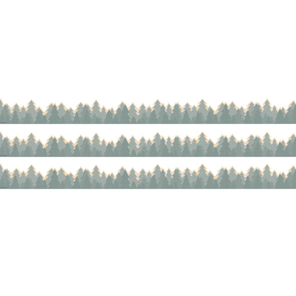 Moving Mountains Road Trip Trees Die-Cut Border Trim, 35 Feet Per Pack, 3 Packs