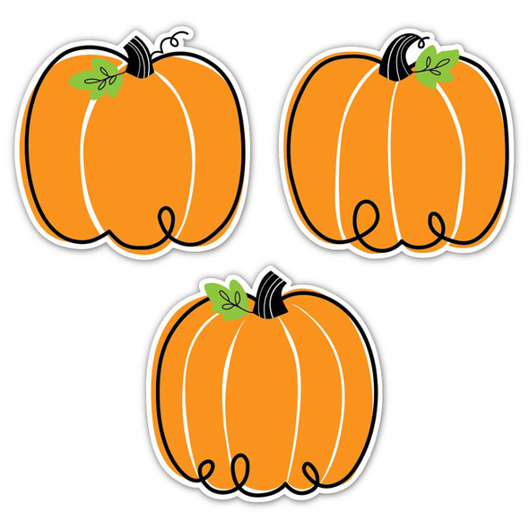 Core Décor Doodle Pumpkin 6" Designer Cut-Outs, 36 Per Pack, 2 Packs