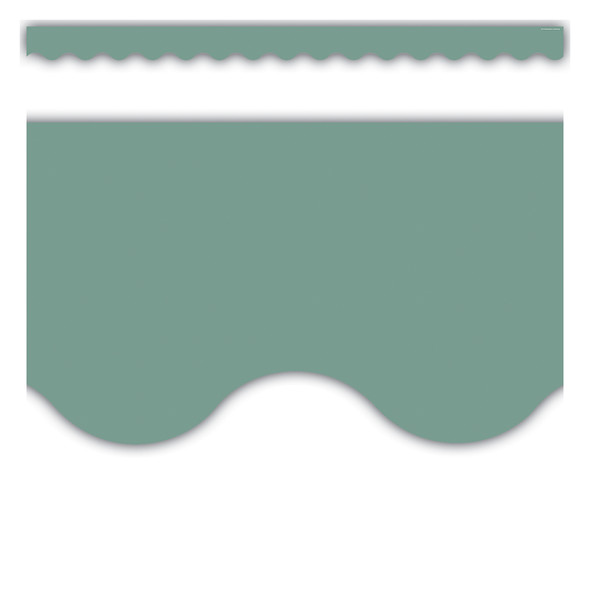 Retreat Green Scalloped Border Trim, 35 Feet Per Pack, 3 Packs