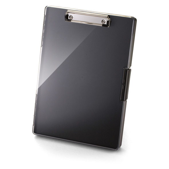 Clear View Clipboard Storage Box, Black
