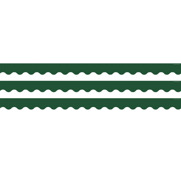 Pine Green Scalloped Border Trim, 35 Feet Per Pack, 3 Packs