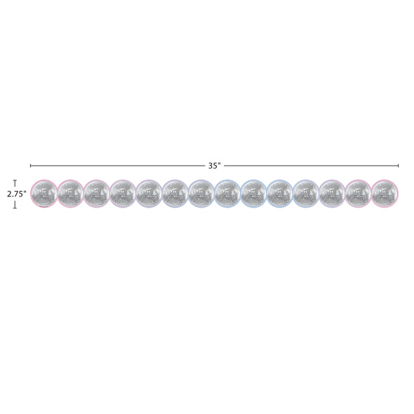 Disco Balls Die-Cut Border Trim, 35 Feet Per Pack, 3 Packs