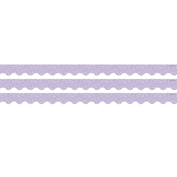 Composition Purple Scalloped Border Trim, 35 Feet Per Pack, 3 Packs
