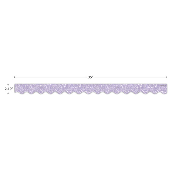 Composition Purple Scalloped Border Trim, 35 Feet Per Pack, 3 Packs