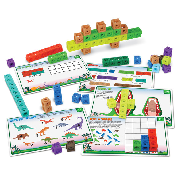 Mathlink® Cubes Kindergarten Math Activity Set: Dino Time! Mathlink® Cubes Kindergarten Math Activity Set: Dino Time!