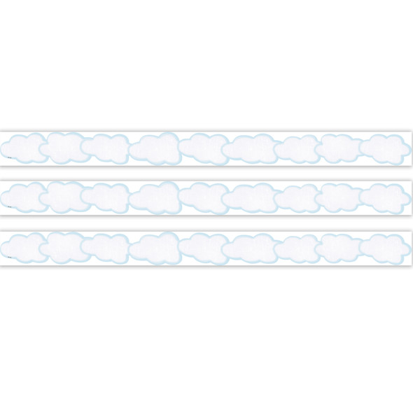Clouds Die-Cut Border Trim, 35 Feet Per Pack, 3 Packs