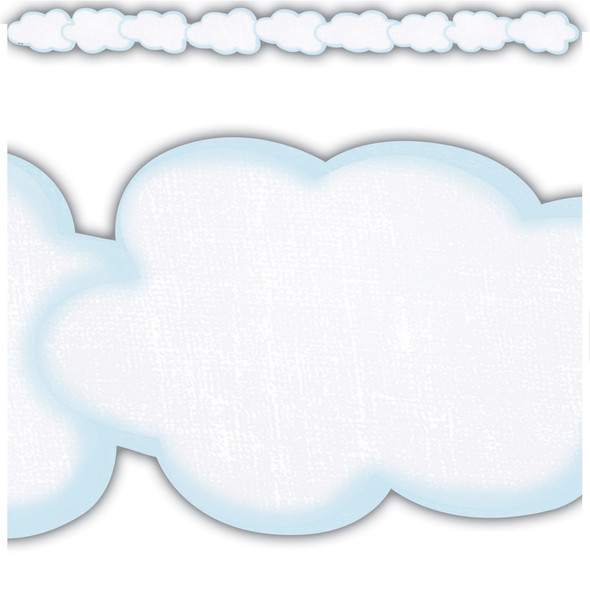 Clouds Die-Cut Border Trim, 35 Feet Per Pack, 3 Packs