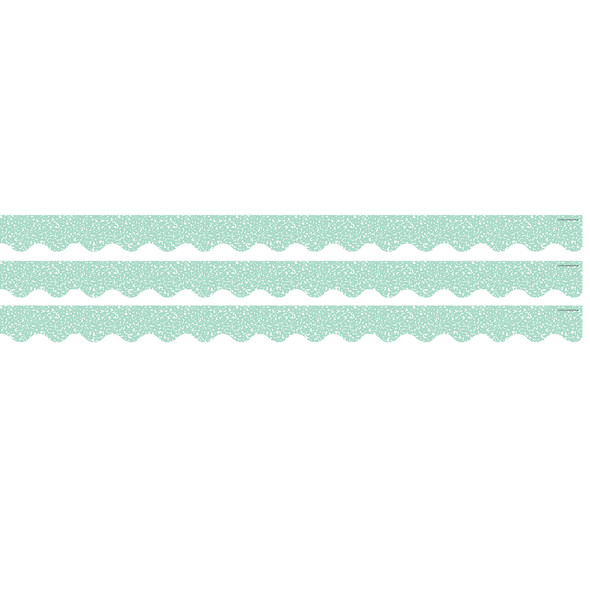 Composition Green Scalloped Border Trim, 35 Feet Per Pack, 3 Packs