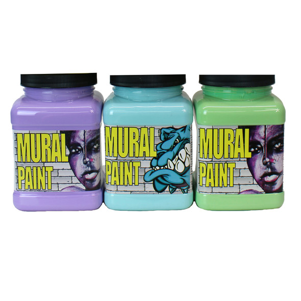 Mural Paint, Pint, 6 Tint Colors Set