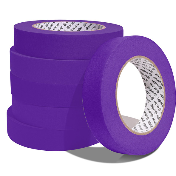 Masking Tape, 1" x 60 Yards, Purple, Pack of 6
