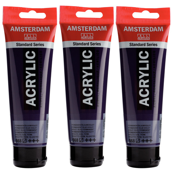 (3 Ea) Acrylic Perm Bl Violet 568 120ml
