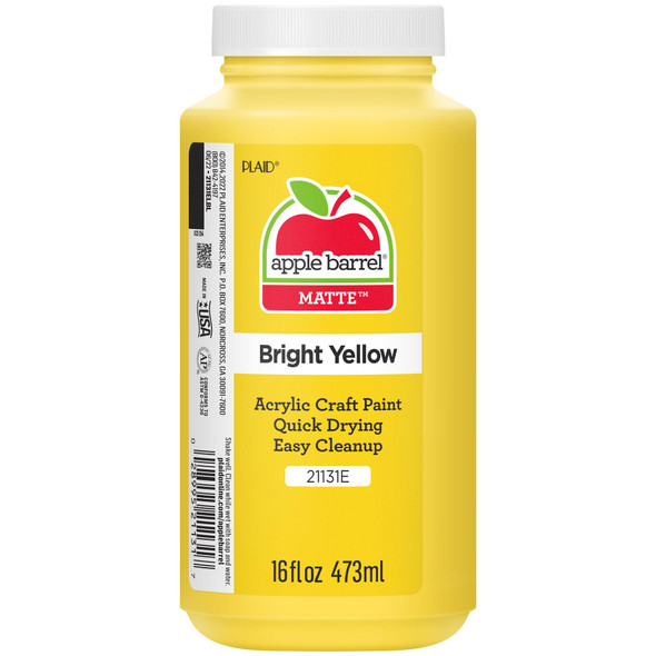Acrylic Paint Matte, 16oz., Bright Yellow