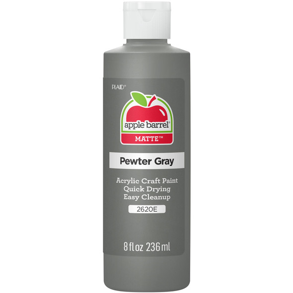 Acrylic Paint Matte, 8oz., Pewter Gray