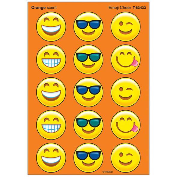 Emotion Icon Cheer/Orange Stinky Stickers®, 60 Per Pack, 6 Packs Emotion Icon Cheer/Orange Stinky Stickers®, 60 Per Pack, 6 Packs