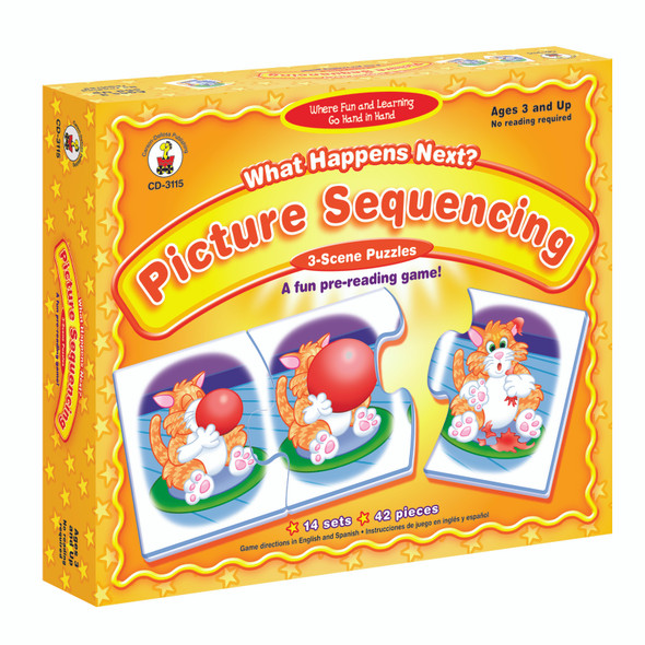 What Happens Next? Picture Sequencing Puzzle Game, Grade PK-K