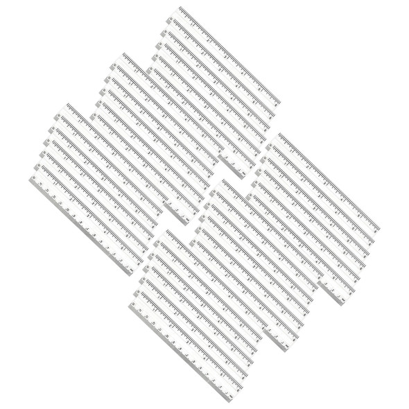 (36 Ea) Clear Plastic 6in Ruler