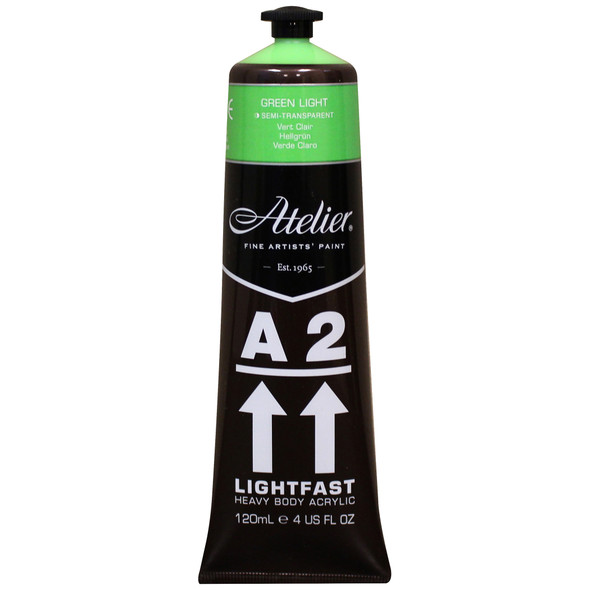 A2 Heavy Body Lightfast Artist Acrylic, 4 oz., Green Light