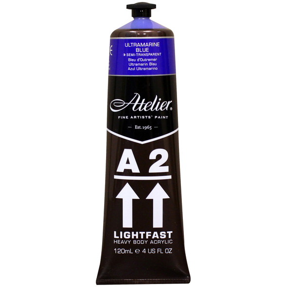 A2 Heavy Body Lightfast Artist Acrylic, 4 oz., Ultramarine Blue