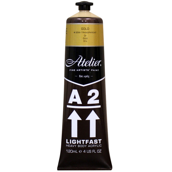 A2 Heavy Body Lightfast Artist Acrylic, 4 oz., Gold