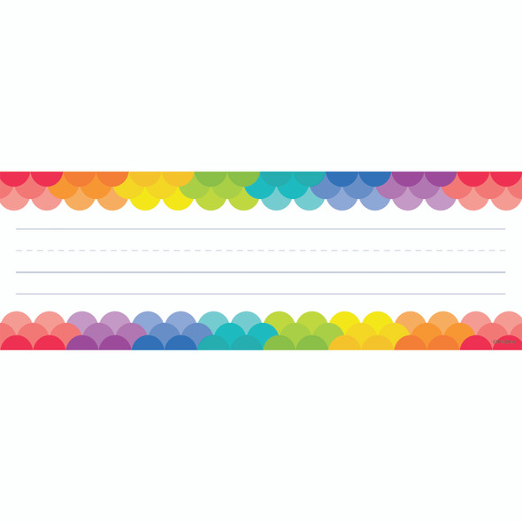 Rainbow Scallops Name Plates, 36 Per Pack