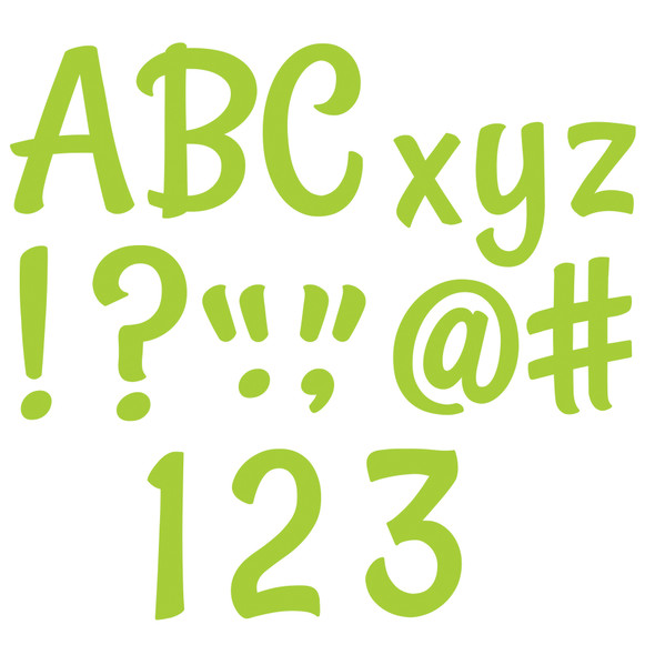 Stylish Lime Green 4" Designer Letters, 235/Pack