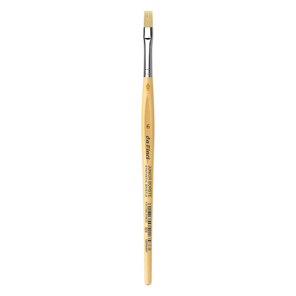 JUNIOR BORSTE Synthetic Student Brush, Synthetic, Tempera, Flat, Series 329, Size 6