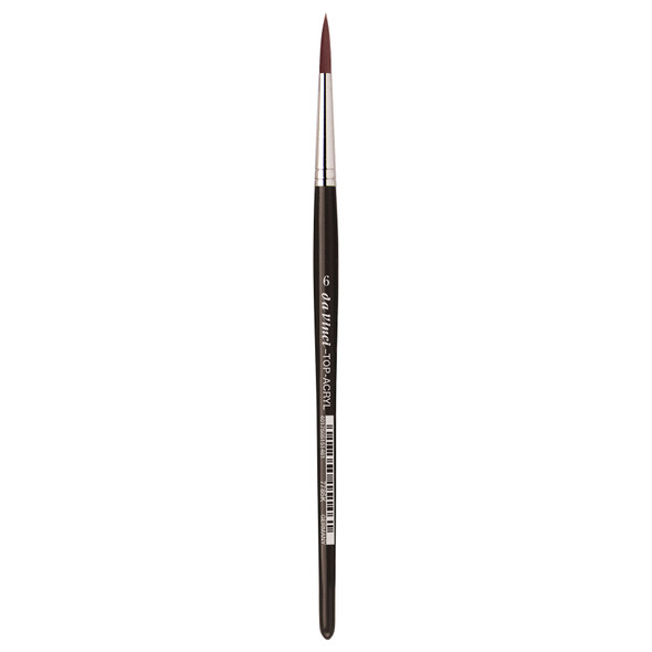TOP-ACRYL Red-Brown Brush, Synthetic, Acrylic & Oil, Round, Series 7785K, Size 6