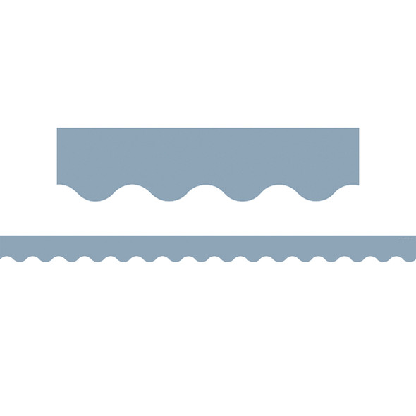 Cottage Blue Scalloped Border Trim, 35 Feet Per Pack, 6 Packs